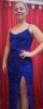 Adult Female Costumes to Hire - Kia Blue FULL Sequin Dress - SMALL